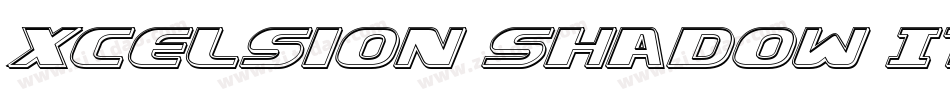 Xcelsion Shadow Italic字体转换